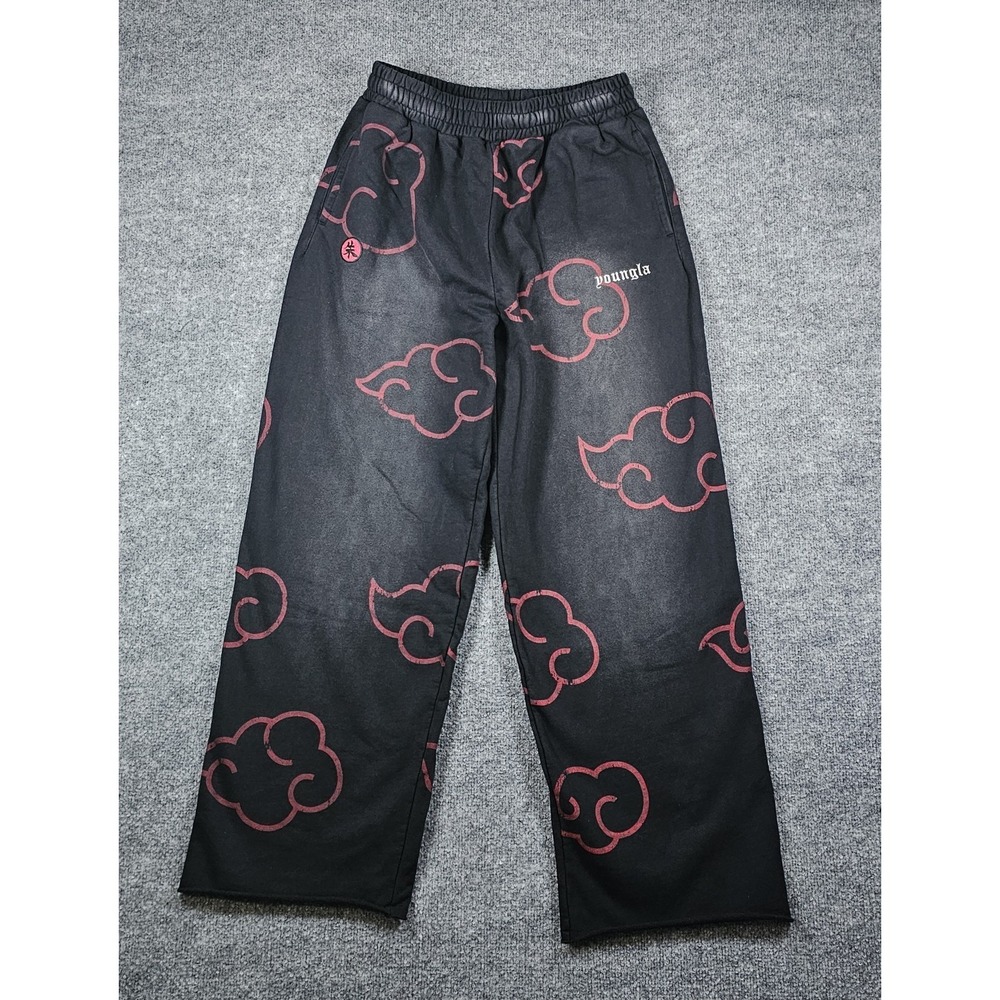 Young La Men's Naruto Artwork Sweatpants Size Large Itachi